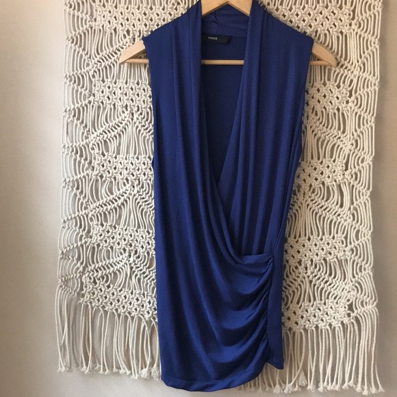 Iodice Royal blue plunge neck top from Brazil sz L - Picture 2 of 6